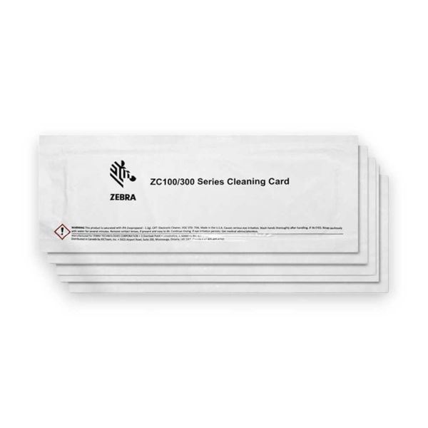 Picture of Zebra Cleaning Card Kit (Improved), ZC100/300, 5 Cards